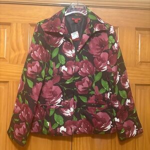 Joni B. Elegant Floral Women's Blazer Size Small NWT